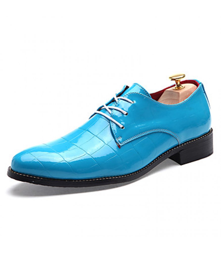 Blue leatherette lace up sneaker store